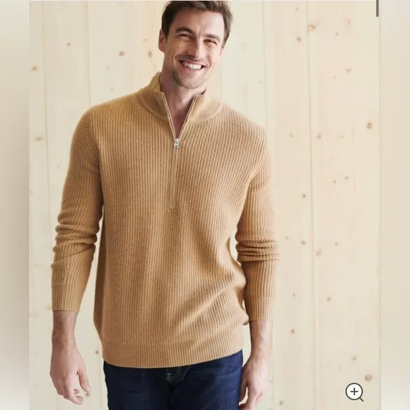 Jenni Kayne half zip Wool and Cashmere blend sweater Size L - Picture 3 of 12